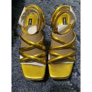 Nine West Corke Ankle Strap Platform Sandal Women’s 8.5 With Box New